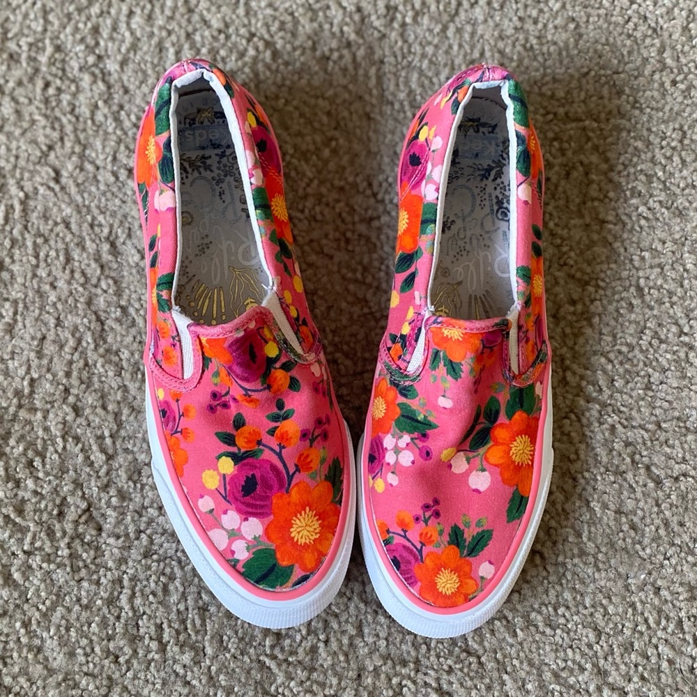 Rifle Paper Co x Keds Slip on Sneakers Size 9
